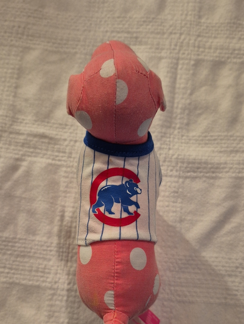 PINK Victoria's Secret plush dog is a vintage 1st edition mini Chicago Cubs